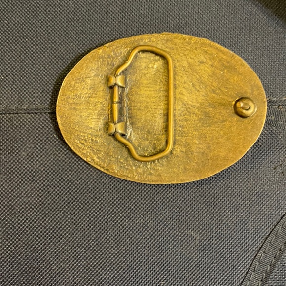 vintage brass belt buckle. “THE RIGHT TO BEAR ARMS” - Picture 2 of 2